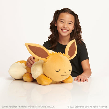 Bandai Pokémon Peluche Evoli (Eevee) 40 cm – Peluche morbido che dorme – JW0222