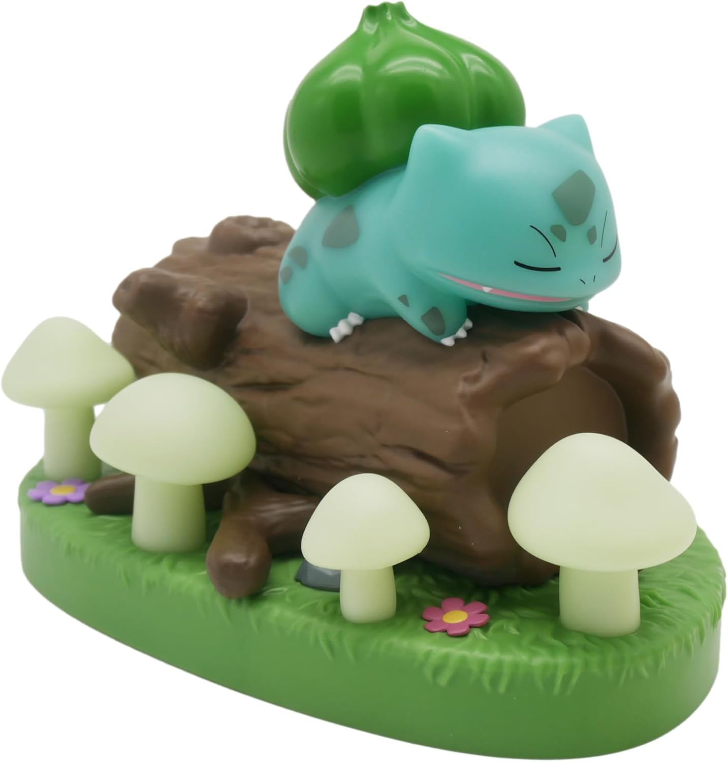 TEKNOFUN – Offizielle Pokemon-Lizenz – POKEMON Lichtszene BISASAM Lichtfigur – USB-C – für Kinder zum Sammeln – 811417, Grün - Braun-weiß