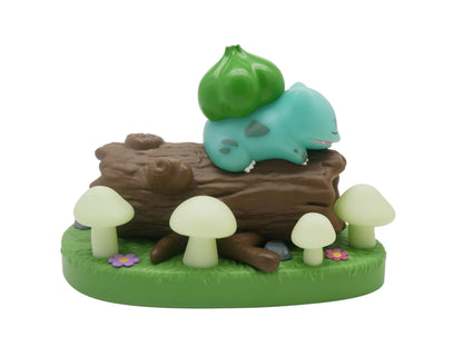 TEKNOFUN – Offizielle Pokemon-Lizenz – POKEMON Lichtszene BISASAM Lichtfigur – USB-C – für Kinder zum Sammeln – 811417, Grün - Braun-weiß