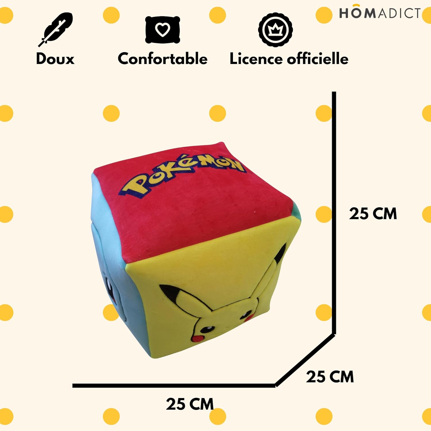 Peluche Cubo Pokemon 25X25Cm