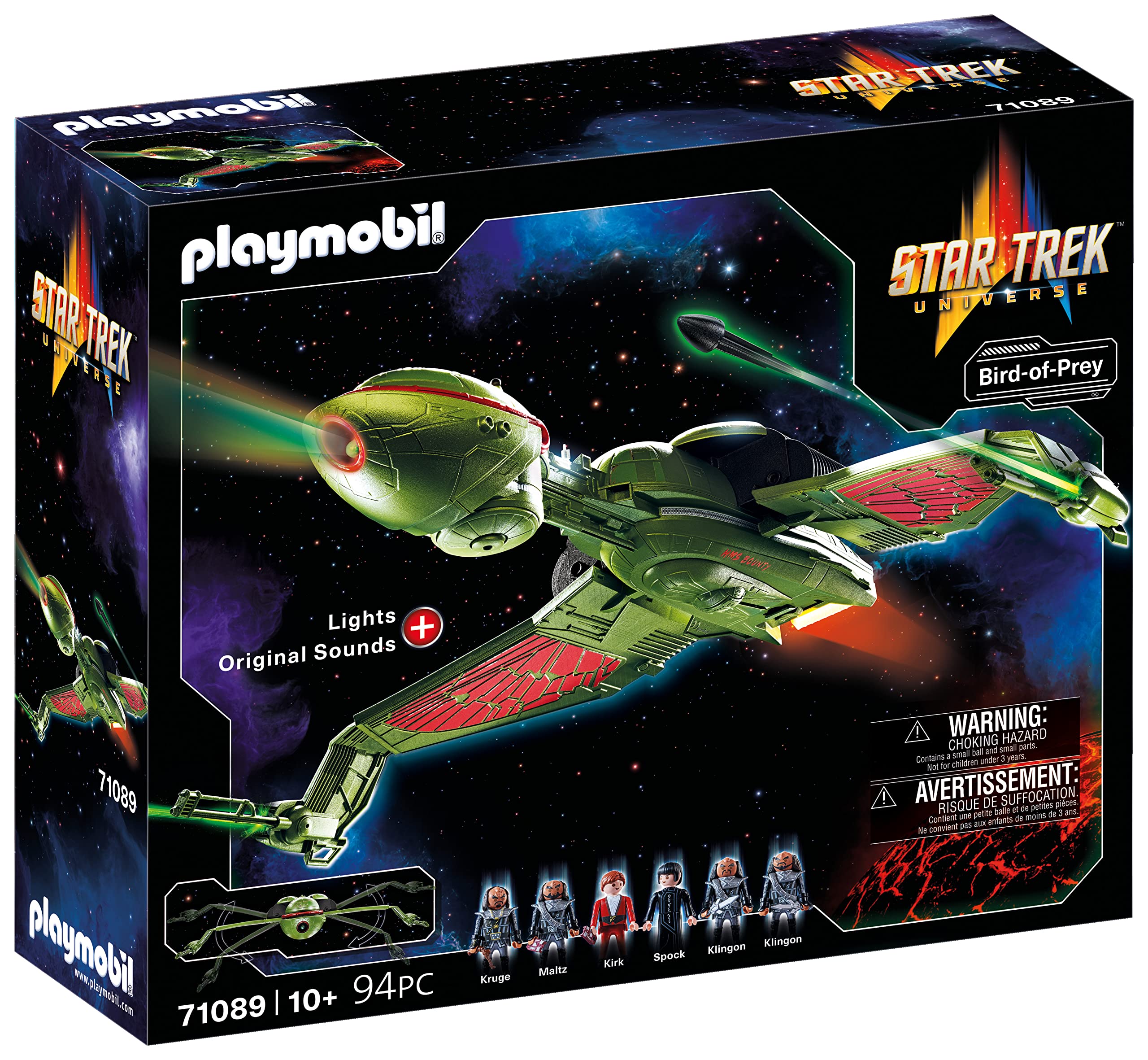 PLAYMOBIL 71089 Star Trek - Klingonenschiff: Bird-of-Prey, Klingonenschiff mit Lichteffekten, Original-Sounds und Sammelfiguren, Für Star Trek-Fans und Kinder ab 10 Jahren