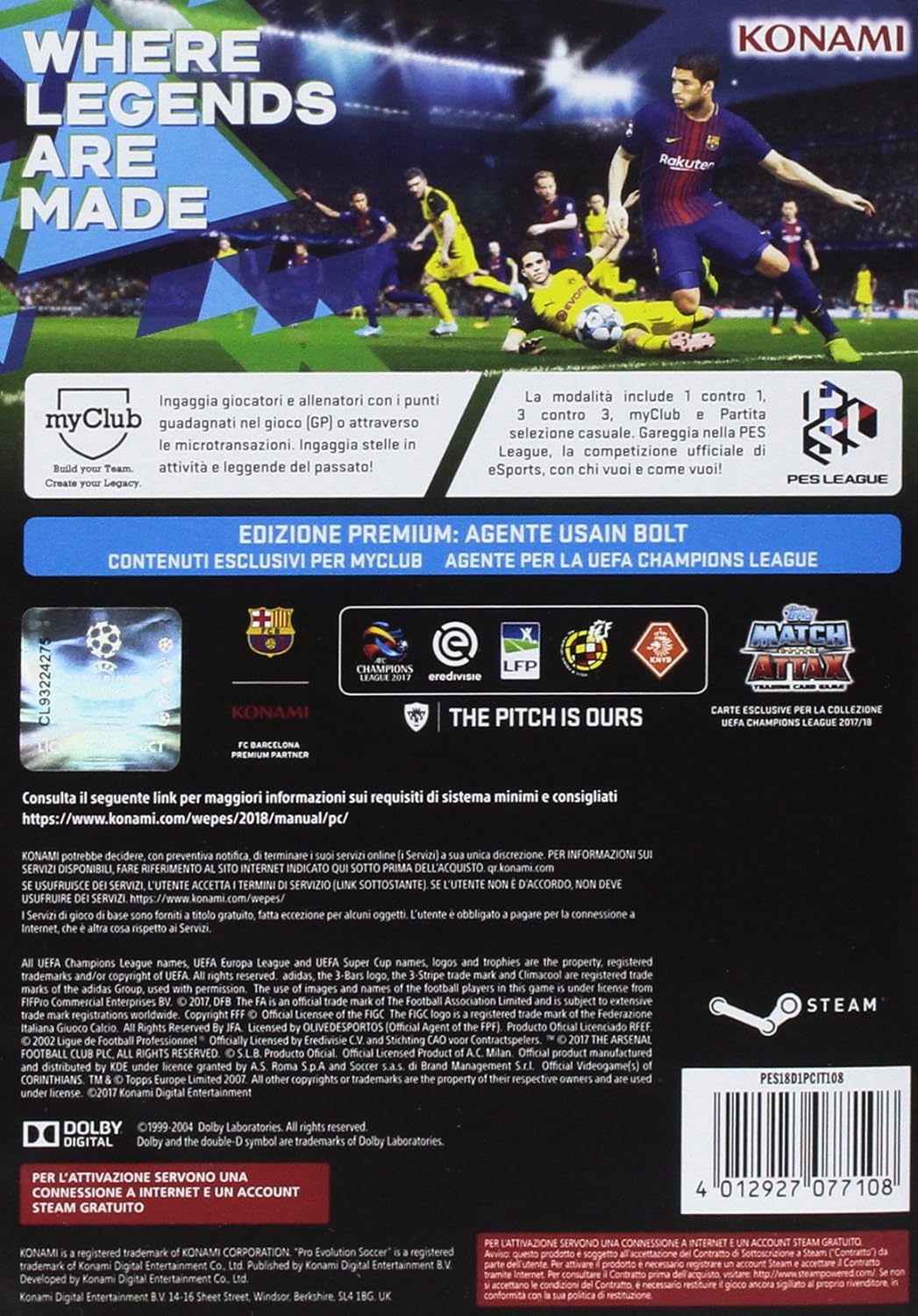 Pro Evolution Soccer 2018 Premium - Day-one - PC