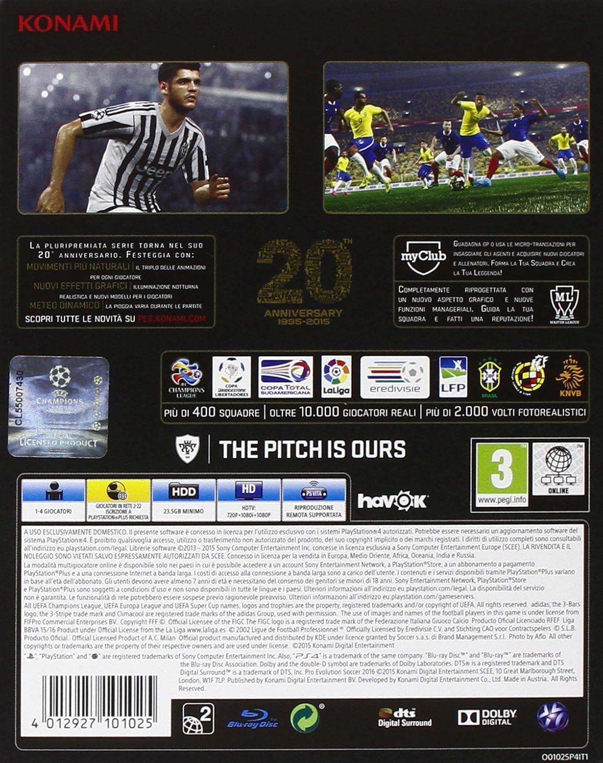 Pro Evolution Soccer 2016 - PlayStation 4