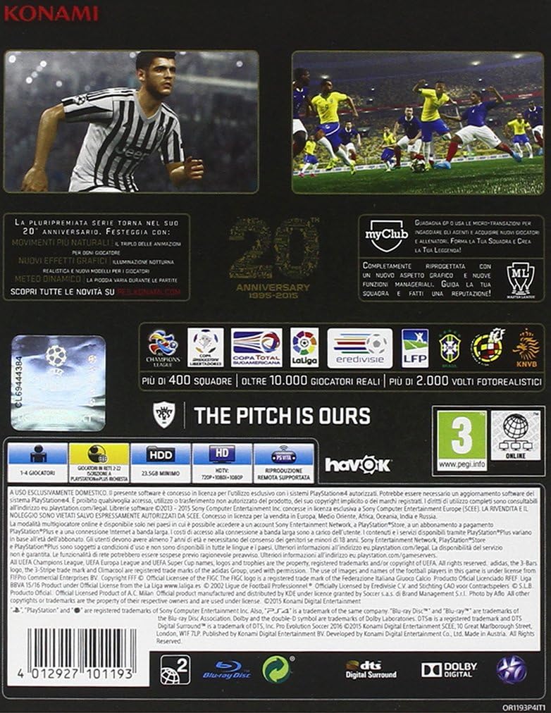 Pro Evolution Soccer (PES) 2016 - Day-one Edition - PlayStation 4