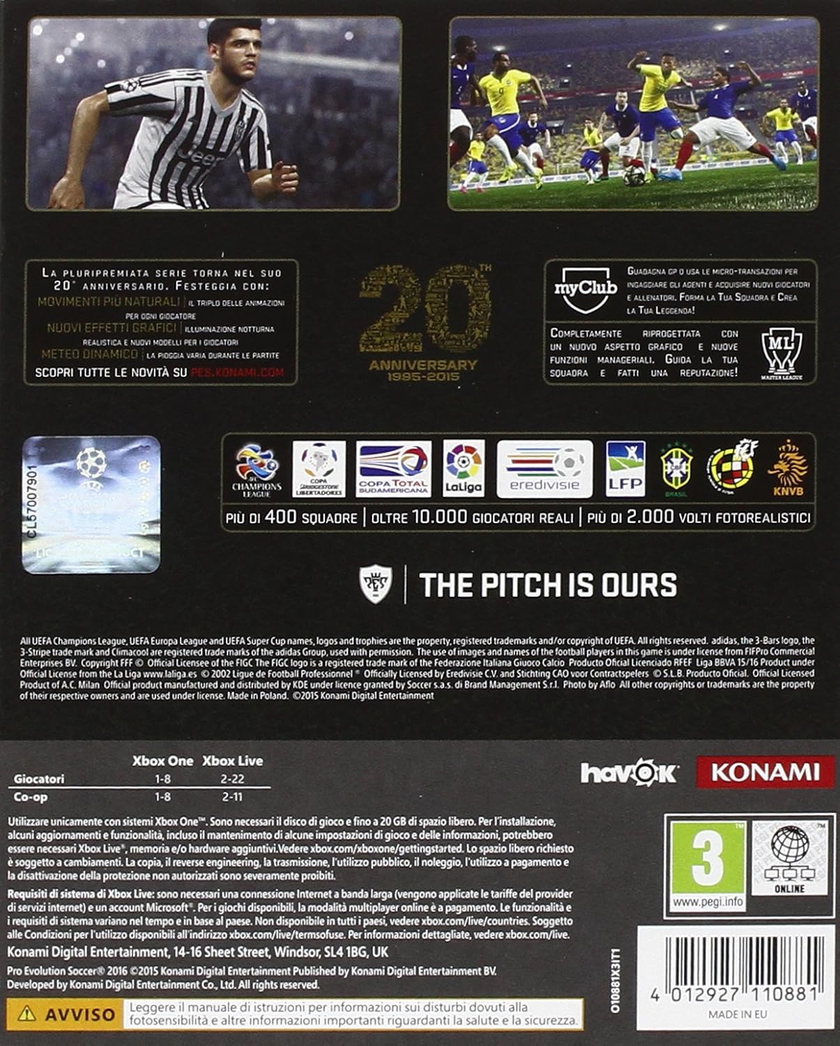 Pro Evolution Soccer 2016 - Xbox One