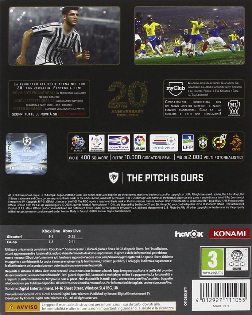 Pro Evolution Soccer (PES) 2016 - Day-one Edition - Xbox One