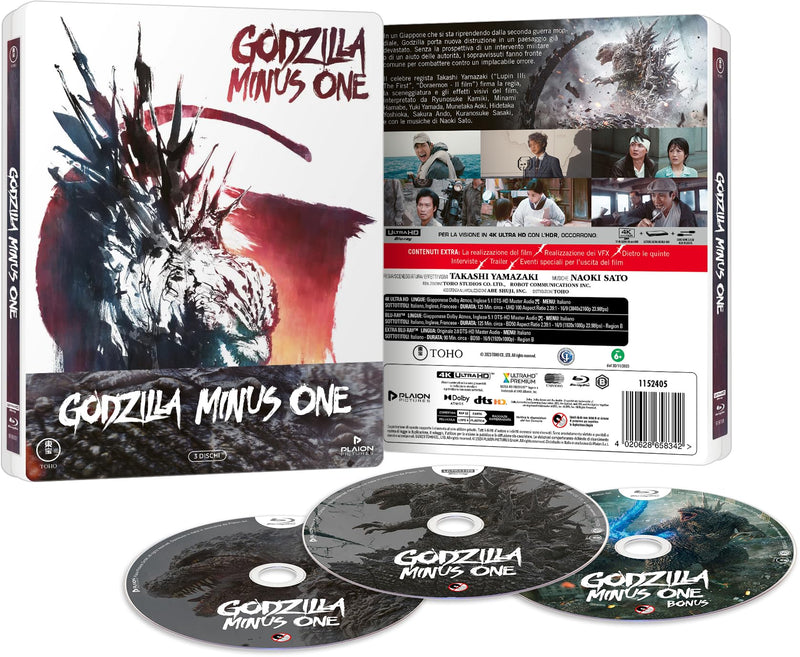 Godzilla Minus One Limited Edition Steelbook (4K UHD + 2 Blu-ray) - Italian Import