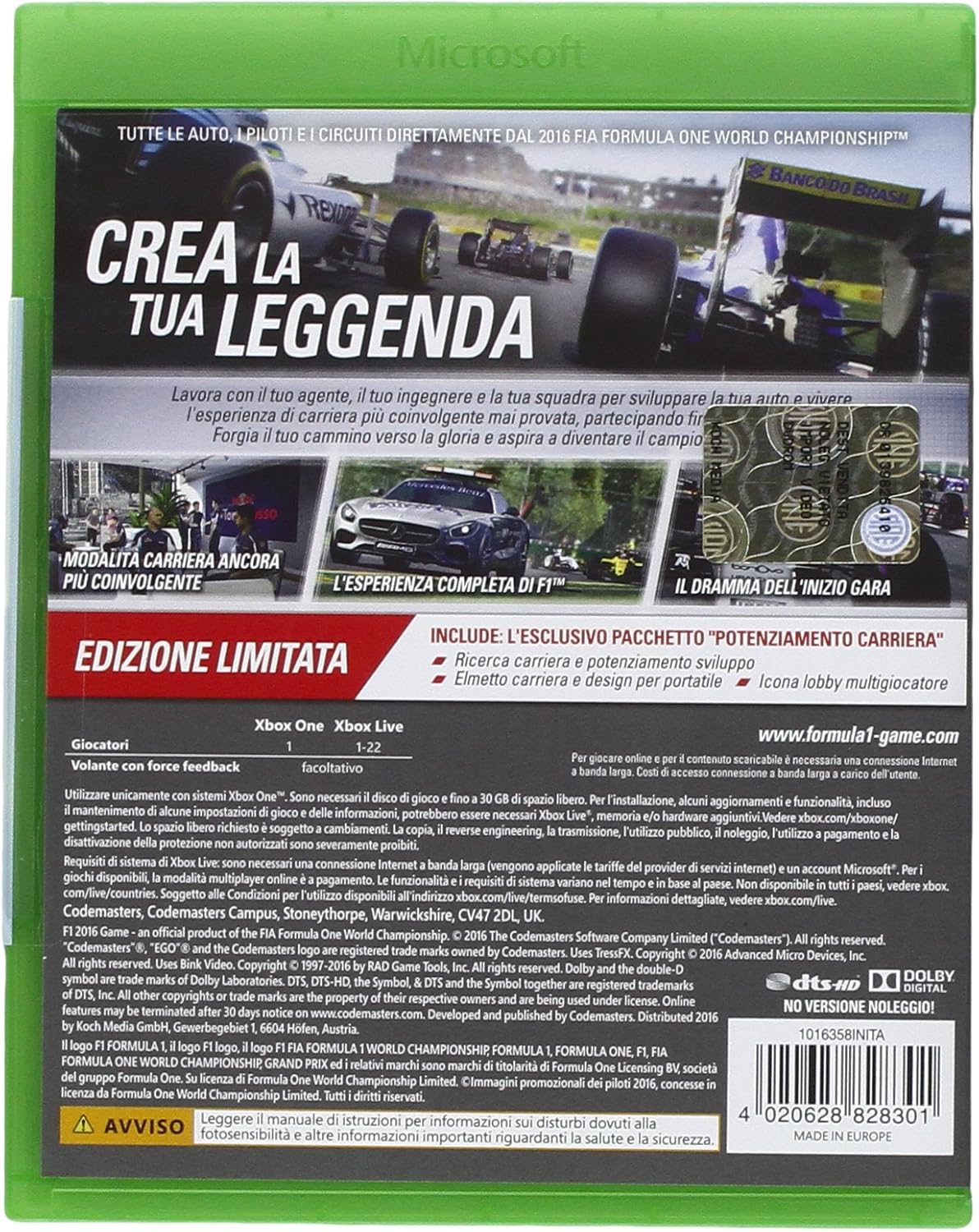 F1 2016 - Day-One - Xbox One
