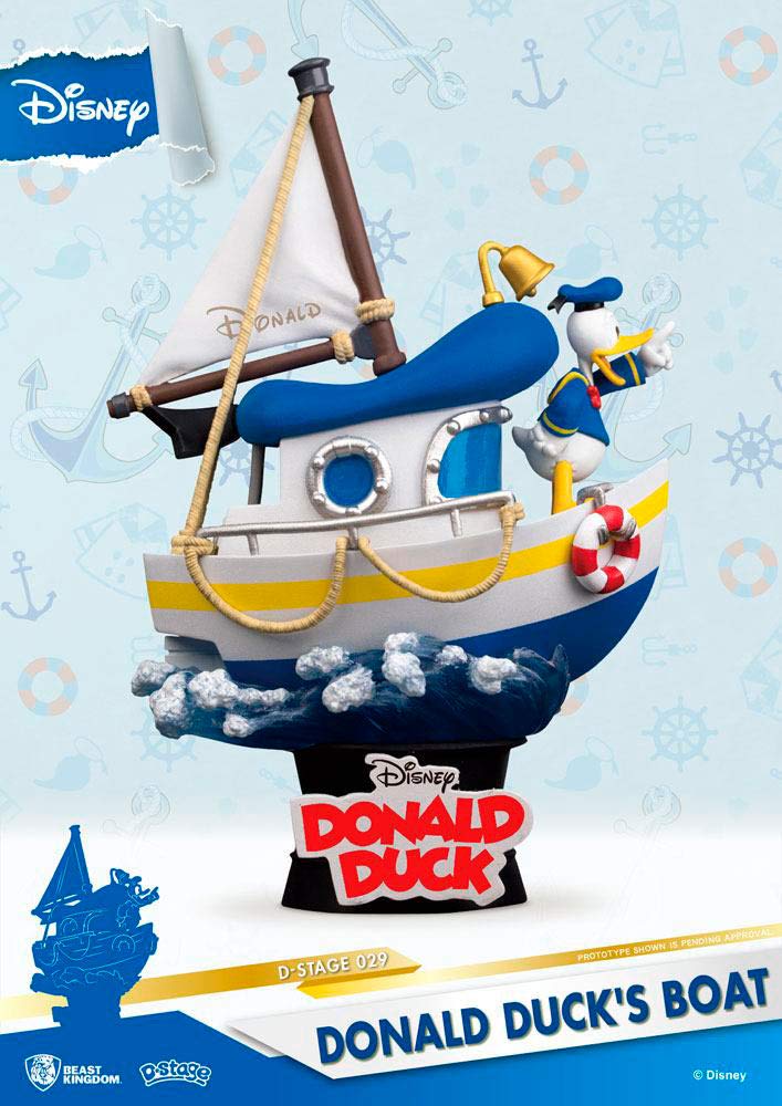 Beast Kingdom Donald Duck's Boat Diorama Stage 029 D-Stage Figur, Mehrfarbig, einheitsgröße, DS-019