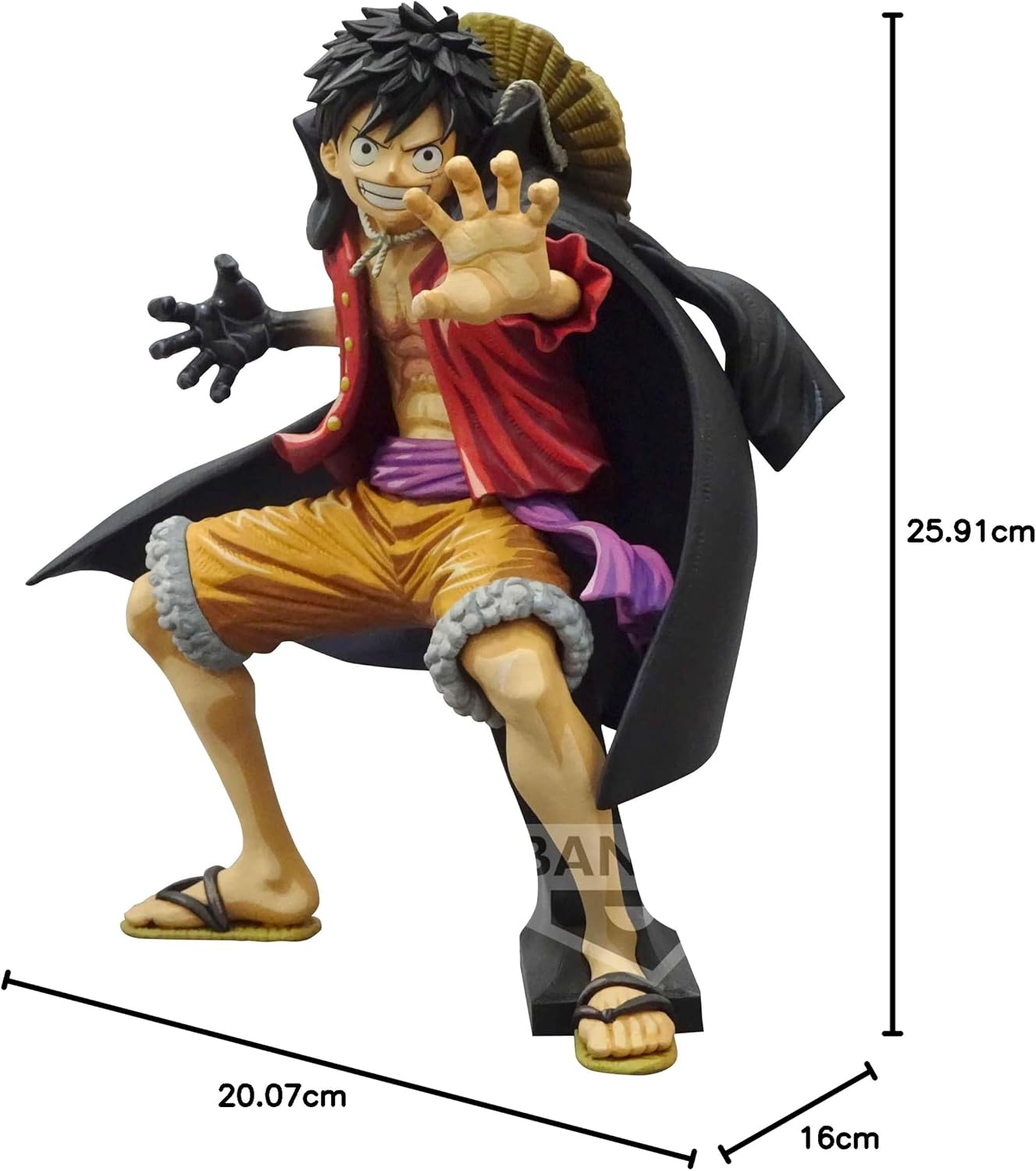 Banpresto AFFE D Luffy One Piece - King of Artist Wanokuni II (Manga Dimensions), 20 cm, Mehrfarbig, BP88909P