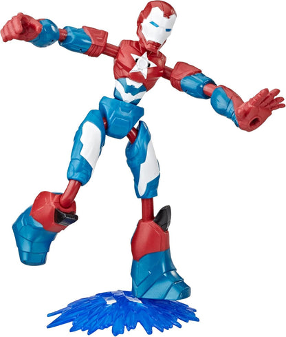 Avengers - Iron Patriot contro Thanos Bend and Flex Dualpack (2 Action figure flessibili 15 cm)