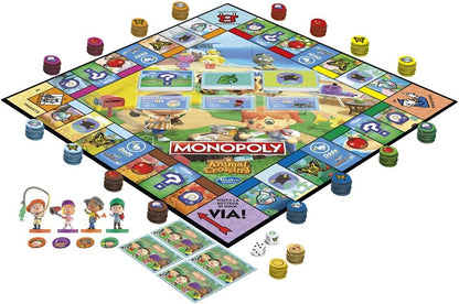 Hasbro Monopoly Edition Animal Crossing New Horizons, lustiges Brettspiel für Kinder ab 8 Jahren, 2 bis 4 Spieler, Mehrfarbig.