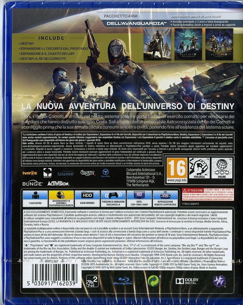Destiny: Il Re dei Corrotti -Legendary Edition - Day-one - PlayStation 4