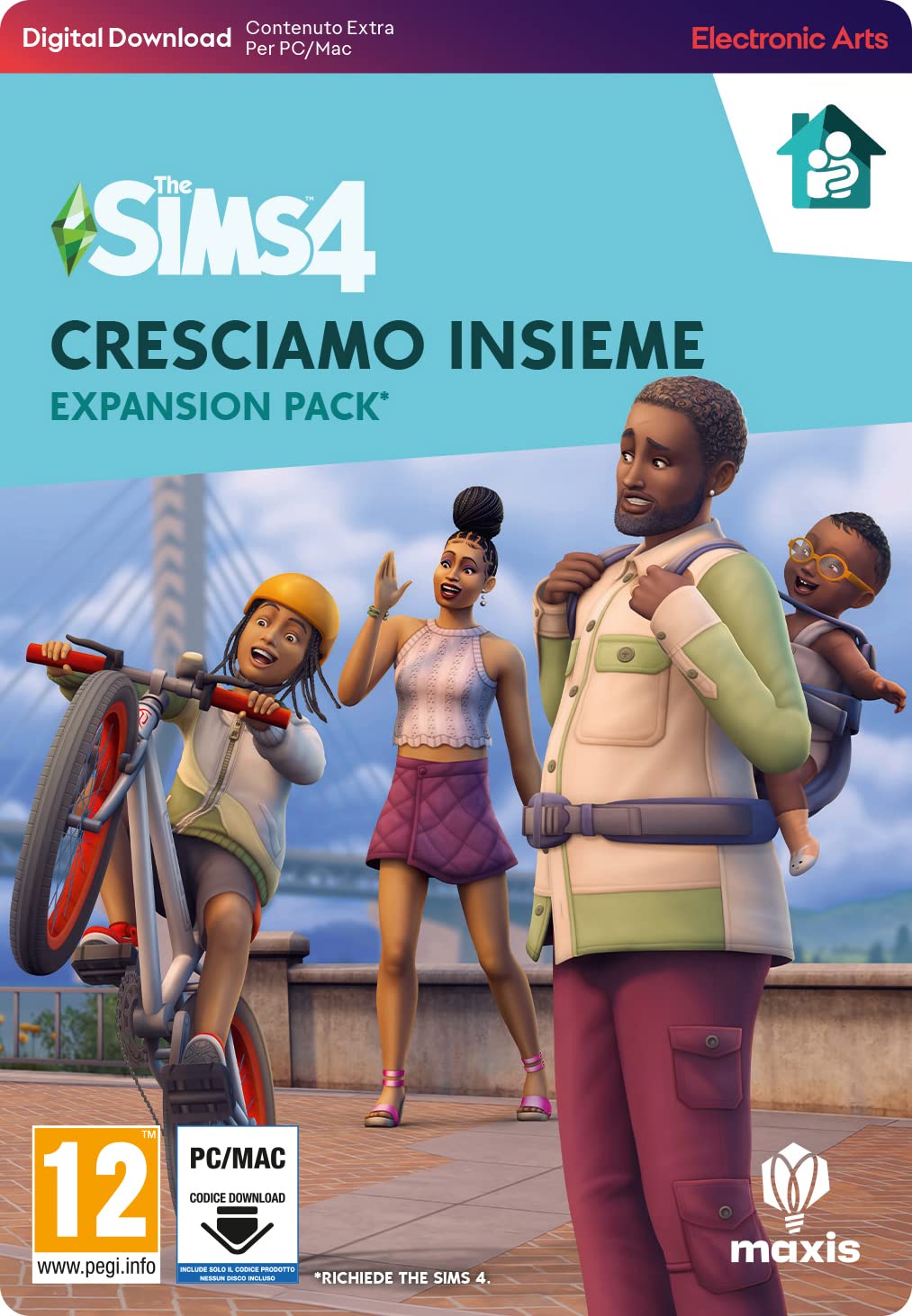 The Sims 4 Cresciamo Insieme Expansion Pack (EP13), Codice incluso nella confezione, Codice EA App - Origin per PC/Mac, Videogiochi, Italiano