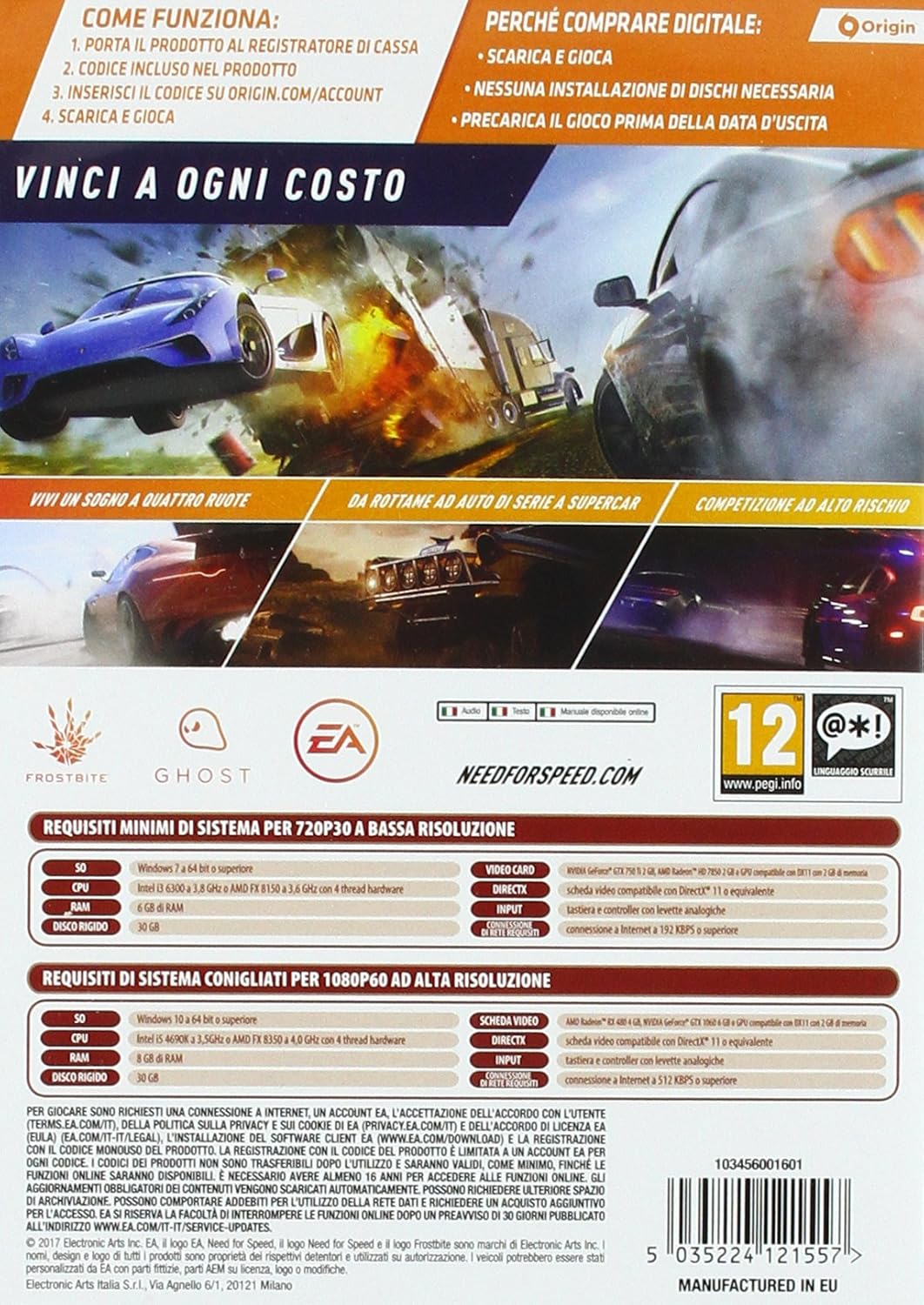 Need for Speed Payback - PC (Codice digitale nella confezione)