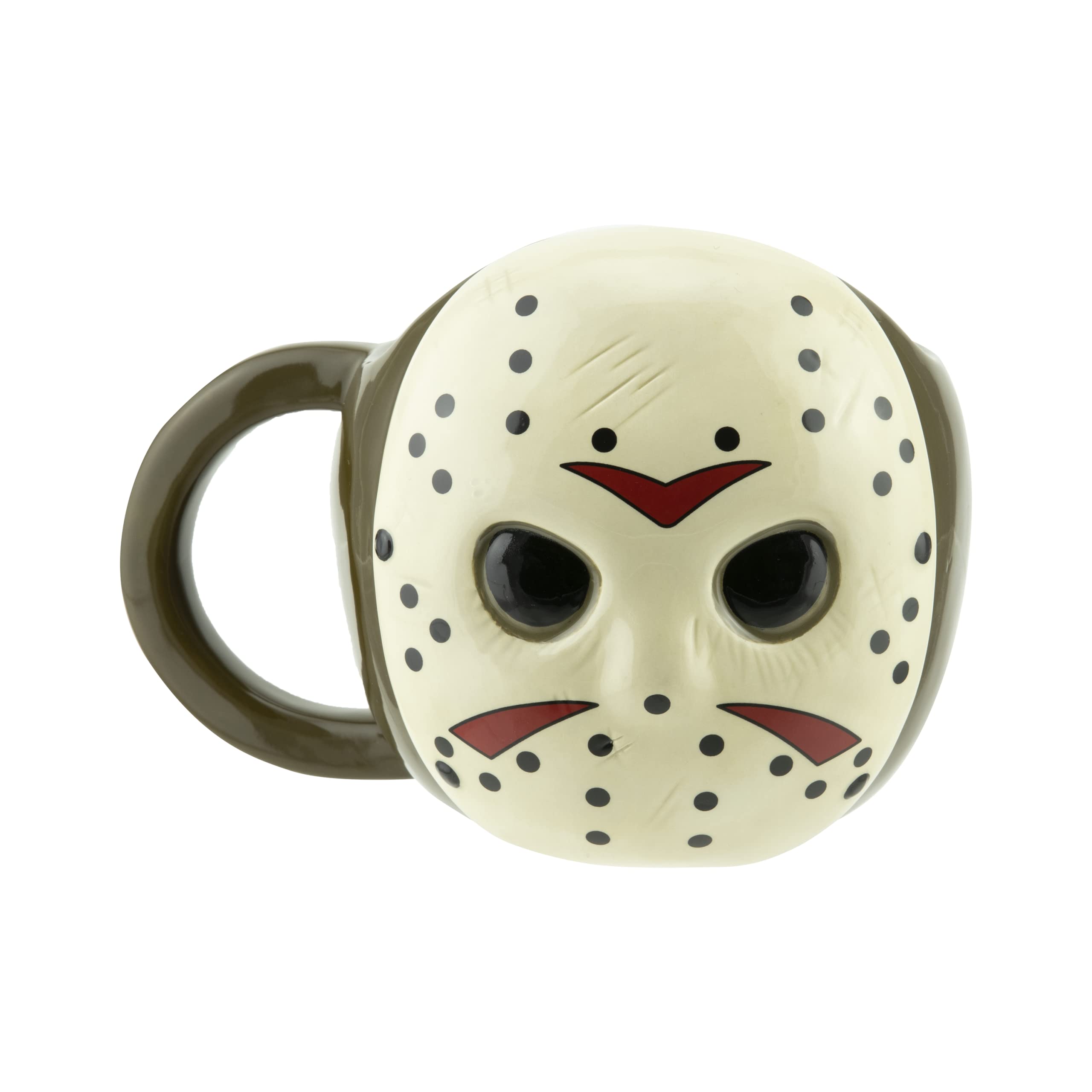 Paladone Tazza Venerdì 13 A Forma di Maschera di Jason Voorhees, Decorazione Halloween, 500ml