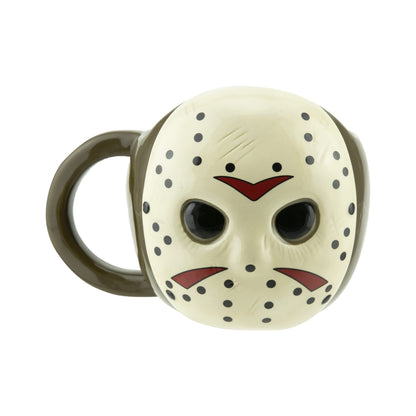 Paladone Tazza Venerdì 13 A Forma di Maschera di Jason Voorhees, Decorazione Halloween, 500ml