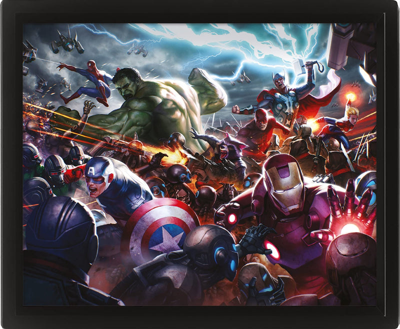 Quadro 3D Marvel Future Fight Heroes Assault