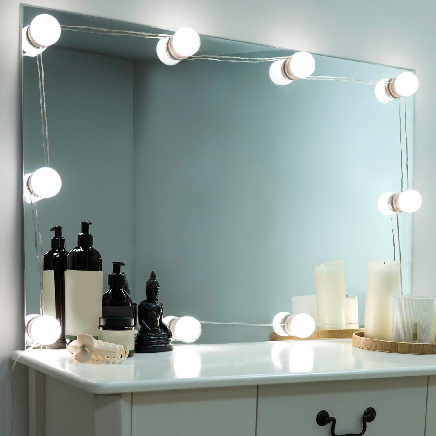String Lights Hollywood Vanity