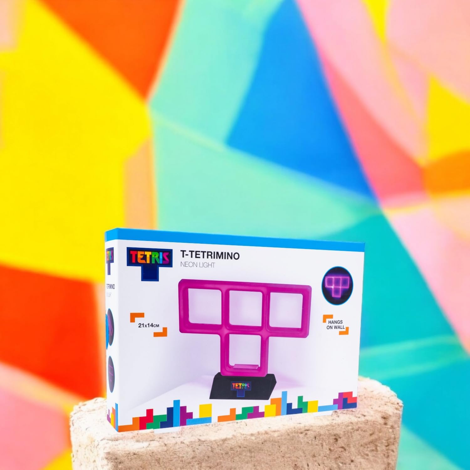 Lampada Neon Tetris Purple Tetrimino T
