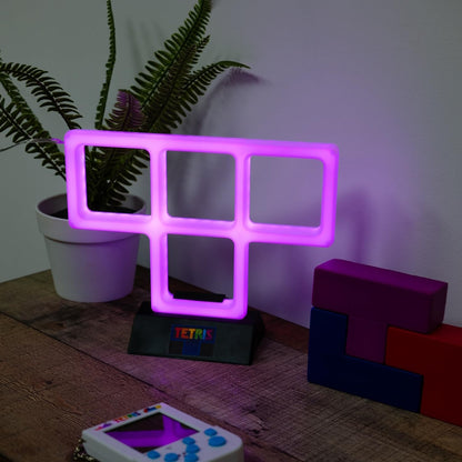 Lampada Neon Tetris Purple Tetrimino T