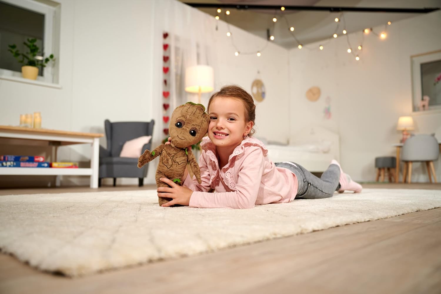 Simba 6315875808 - Disney Marvel Floppy Young Groot 25cm Plüschfigur, für Kinder ab den ersten Lebensmonaten geeignet