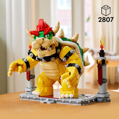 LEGO Super Mario Der mächtige Bowser, 3D-Modell-Bausatz, großes Set mit beweglicher Figur zum Sammeln, inkl. Duellplattform, Geschenkidee für Fans zum Austellen als Zimmer-Deko 71411