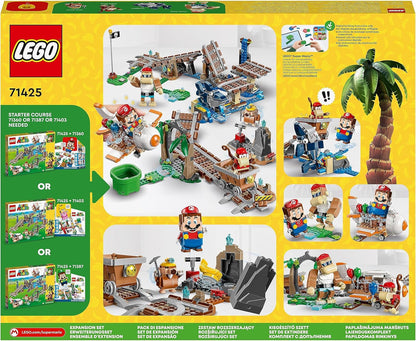LEGO 71425 Super Mario Diddy Kong's Mine Cart Ride Expansion Set for Kids, Boys & Girls, Build and Play an Iconic Game Level with Toy Track Challenge, Buildable Aeroplane and 4 Character Figures