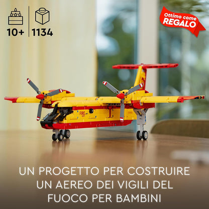 LEGO 42152 Technic Löschflugzeug Feuerwehr-Flugzeug-Spielzeug als Geschenk-Idee für Kinder ab 10 Jahre, Konstruktionsspielzeug und Kinderzimmer-Deko