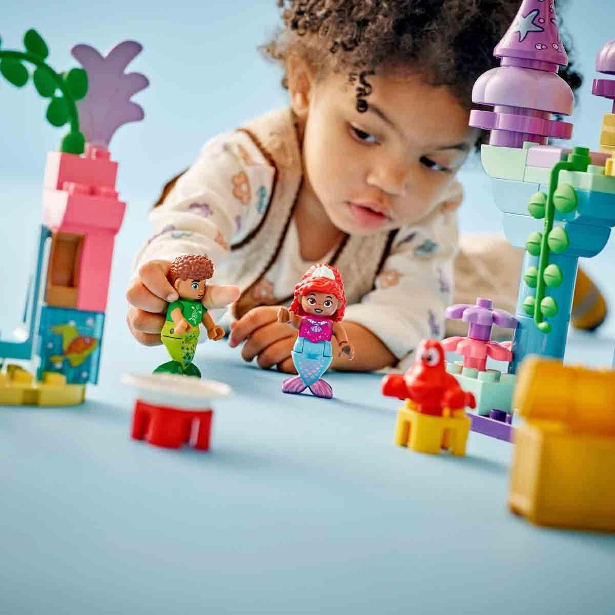LEGO DUPLO | Disney Ariel’s Magical Underwater Palace, The Little Mermaid Building Toy for 2 Plus Year Old Toddlers, Girls & Boys, Castle Set with Figures, Educational Learning Toys, Gift Idea 10435