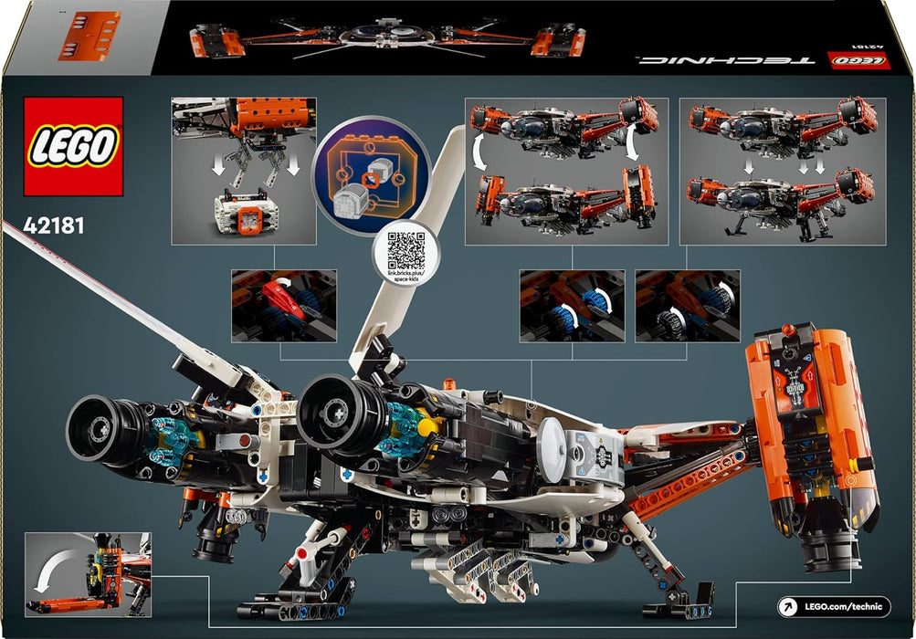 LEGO Technic VTOL-Schwerlastraumfrachter LT81, Space Bauset, Weltraum-Spielzeug, Raumschiff, Spielset mit Mini-Rover, Geschenk für Jungen & Mädchen ab 10 Jahren 42181