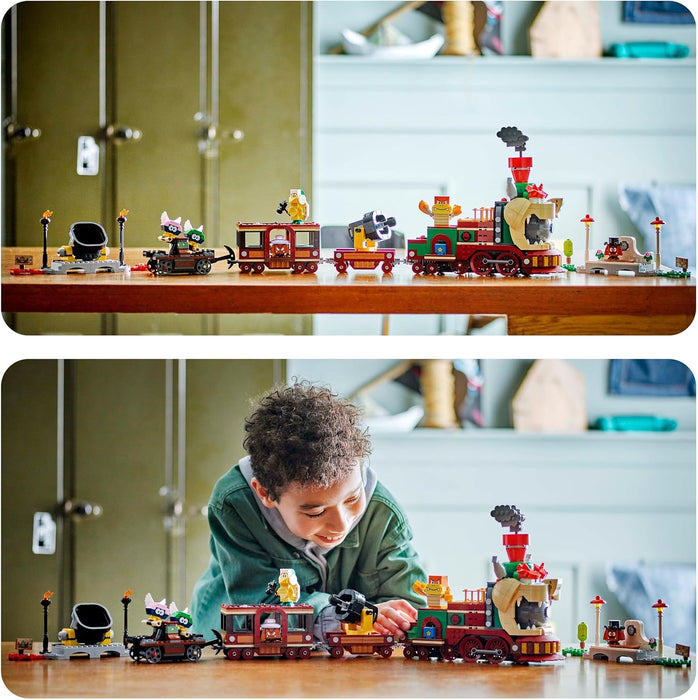 LEGO Super Mario The Bowser Express Train Toy, Adventure Playset for 9 Plus Year Old Boys & Girls, with 6 Character Figures Incl. a Hammer Bro and 2 Goombas, Creative Gift for Kids Gamers 71437