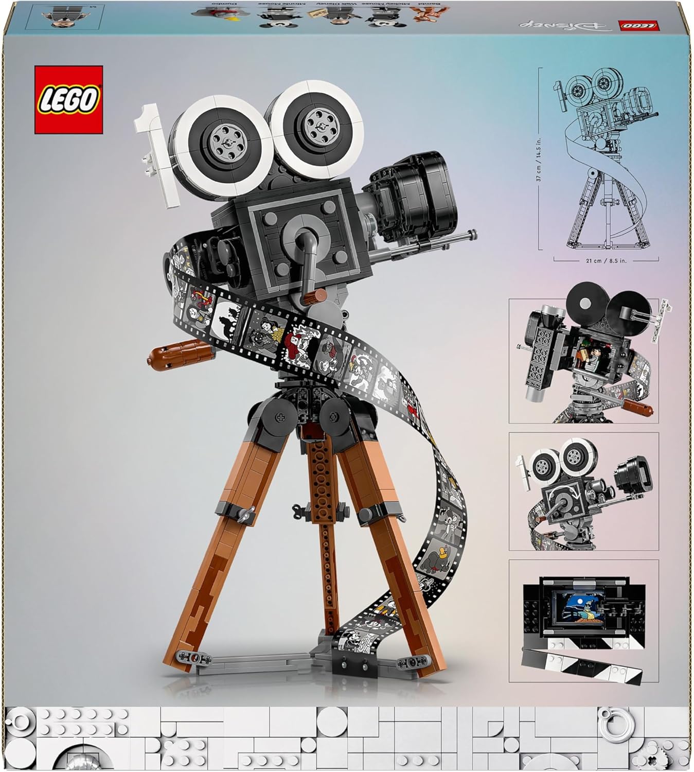 LEGO Disney Cinepresa Omaggio a Walt Disney, Set da Costruire per Adulti con Minifigure di Topolino, Minnie e Personaggi come Bambi e Dumbo, Regali da Collezione per Donna e Uomo, Lei o Lui 43230