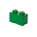 LEGO Aufbewahrungsstein, 2 Noppen, Stapelbare Aufbewahrungsbox, 2,6 l, grün
