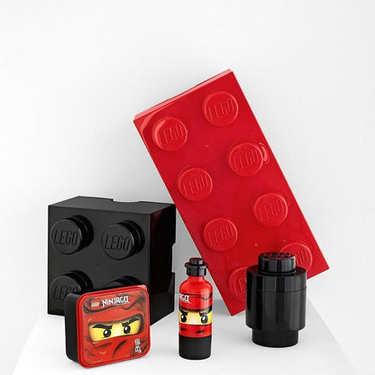 Lego Brick Lunch Box Rosso, 4.6x9.2x4.3 cm