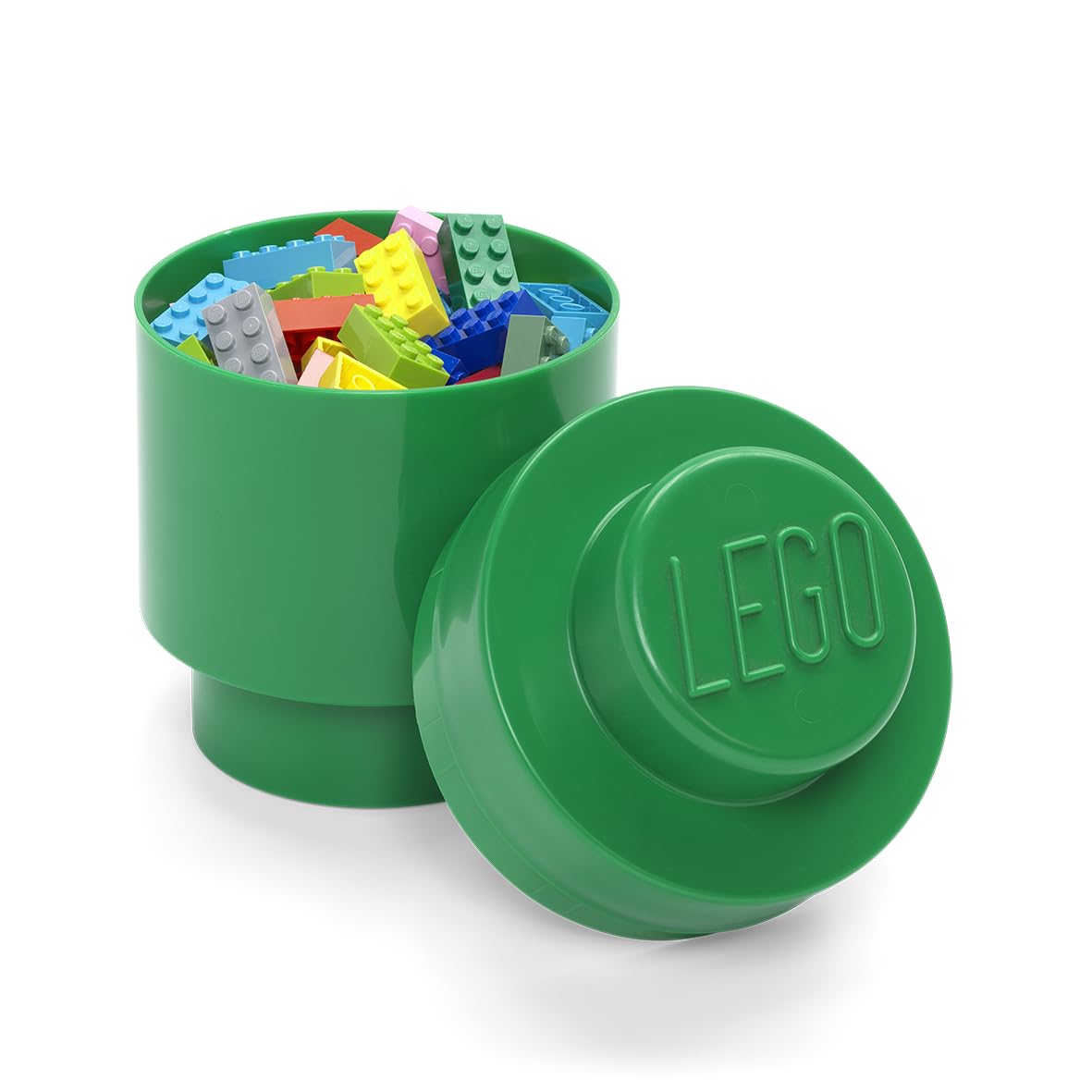 Contenitore Lego Brick 1 Tondo Verde