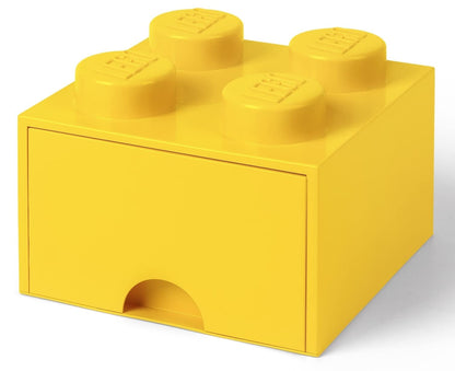 Contenitore Lego Brick 4 Cassetto Giallo