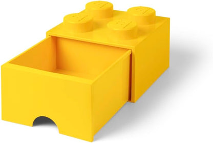 Contenitore Lego Brick 4 Cassetto Giallo