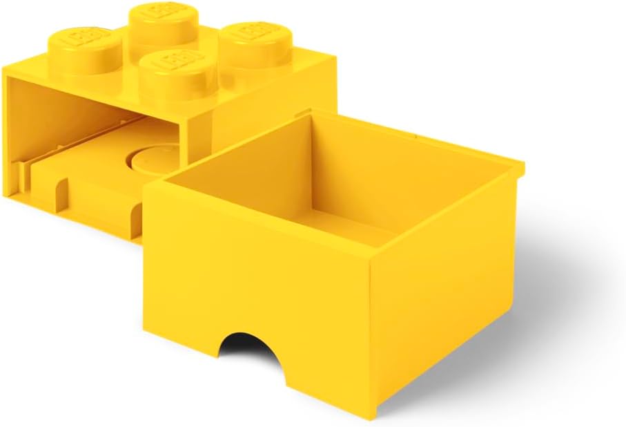 Contenitore Lego Brick 4 Cassetto Giallo