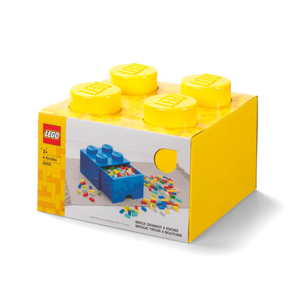 Contenitore Lego Brick 4 Cassetto Giallo