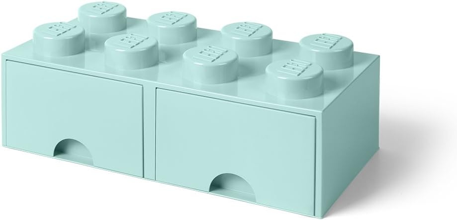Contenitore Lego Brick 8 Cassetto Azzurro