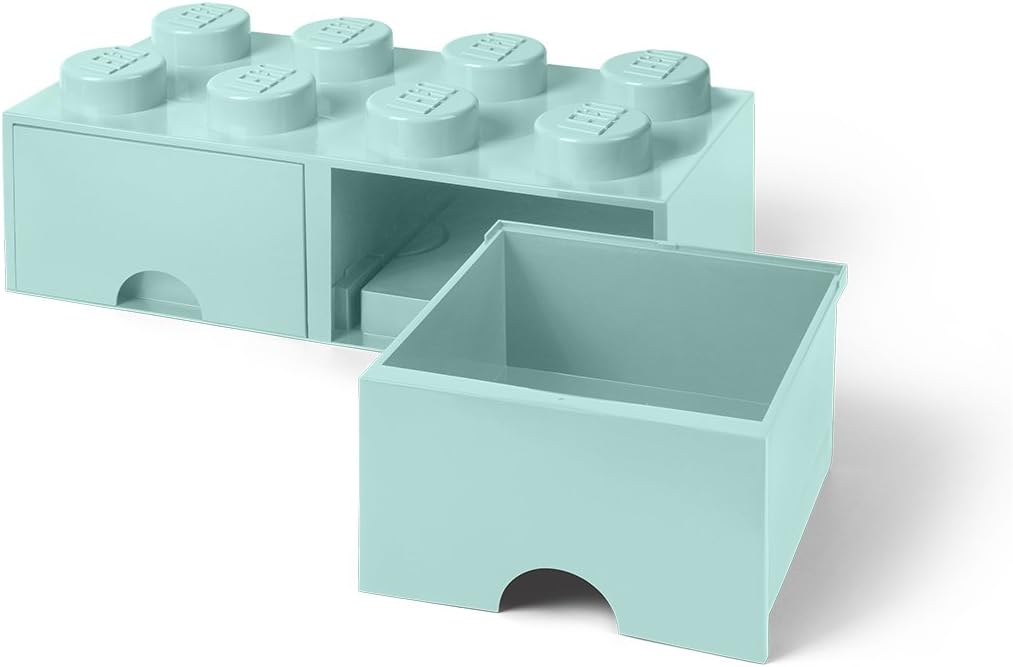 Contenitore Lego Brick 8 Cassetto Azzurro