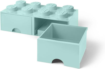 Contenitore Lego Brick 8 Cassetto Azzurro