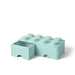 Contenitore Lego Brick 8 Cassetto Azzurro