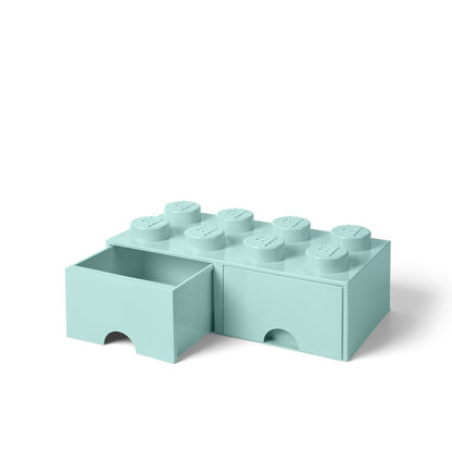 Contenitore Lego Brick 8 Cassetto Azzurro