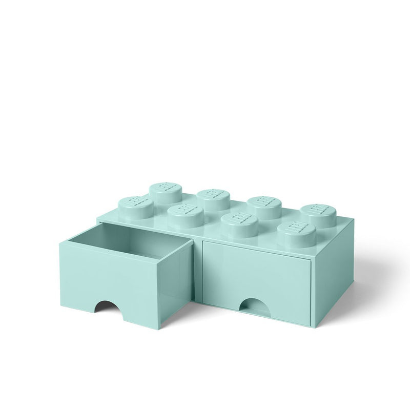 Contenitore Lego Brick 8 Cassetto Azzurro