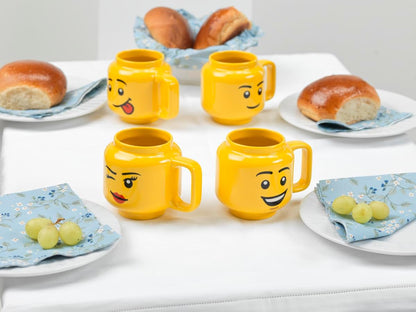 Room Copenhagen R.C. Lego 41460803 - Tazza Grande in Ceramica, Motivo: Ragazza Che strizza l'occhio