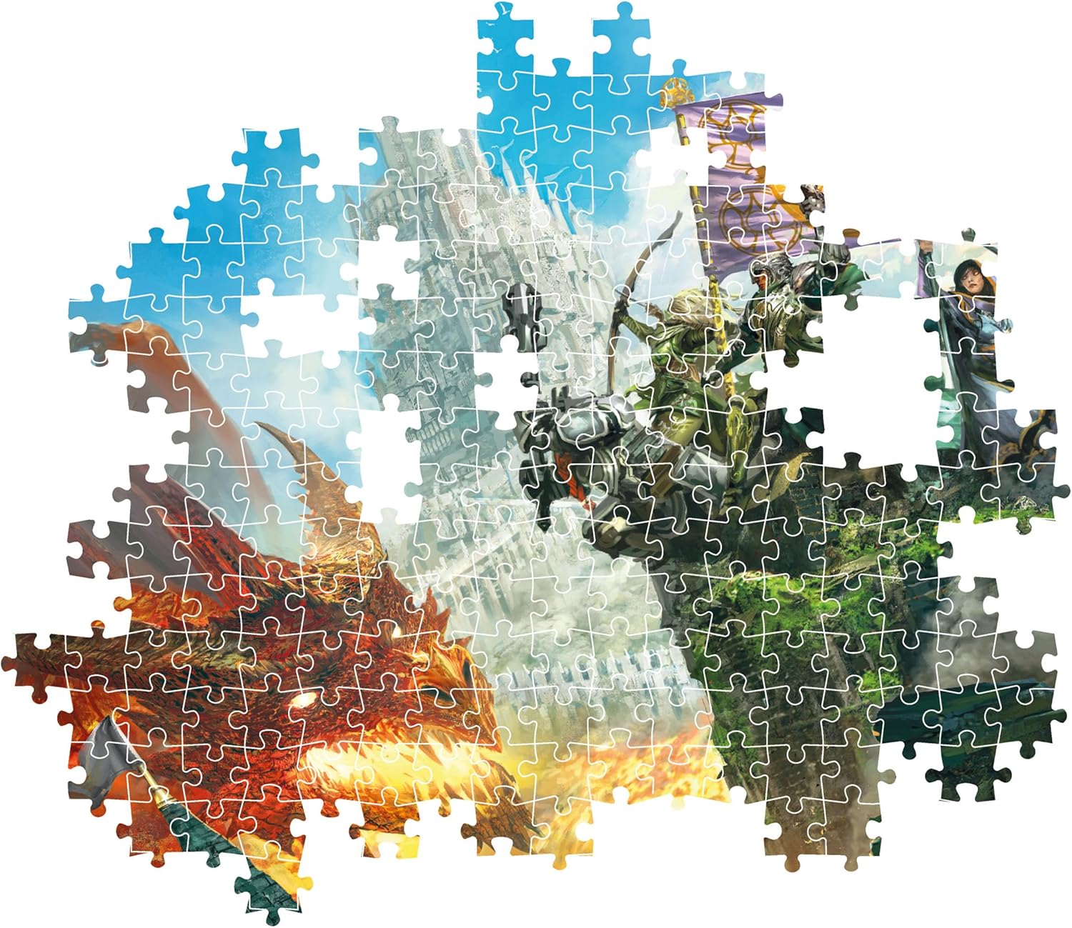 Clementoni- Dungeons & Dragons Anime Cube Dragons-500 Pezzi-Puzzle, Orizzontale, Divertimento per Adulti, Made in Italy, Multicolore, 35562