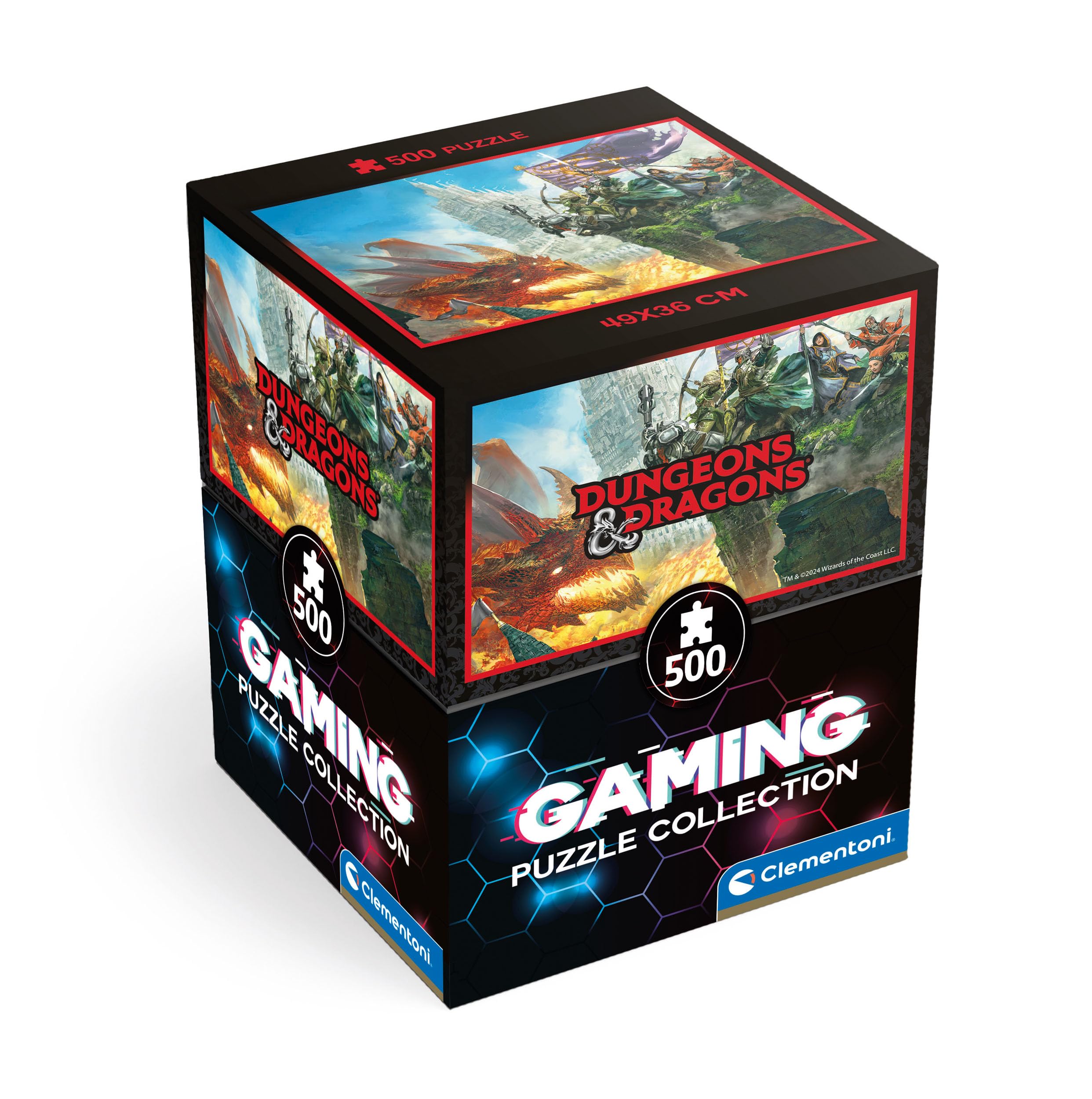 Clementoni- Dungeons & Dragons Anime Cube Dragons-500 Pezzi-Puzzle, Orizzontale, Divertimento per Adulti, Made in Italy, Multicolore, 35562