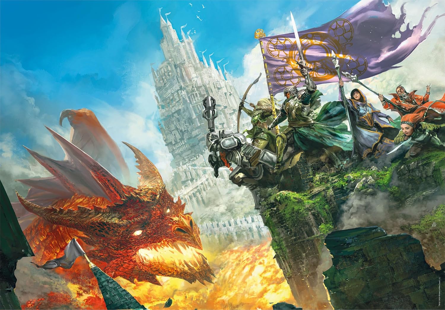 Clementoni- Dungeons & Dragons Anime Cube Dragons-500 Pezzi-Puzzle, Orizzontale, Divertimento per Adulti, Made in Italy, Multicolore, 35562